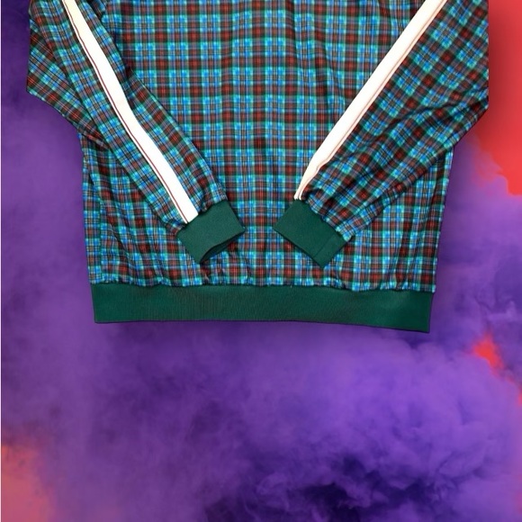 Jian Wang Track Jacket Men’s XXL Plaid Bomber Jacket - Picture 5 of 7